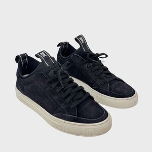 P448 Sohosocks Womens Shoes Black Suede Low Top Fashion Sneakers Italian 39 US 9